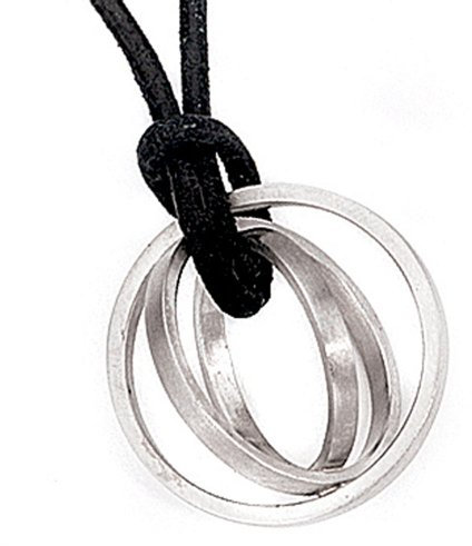 Anhänger 3 Ringe Kreise Durchmesser 19,9mm 950 Platin für Damen