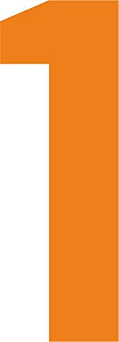 Self Adhesive Vinyl Letters/Numbers 25cm - Ideal for Signs/Wheelie Bins/Vehicles (Orange 1)