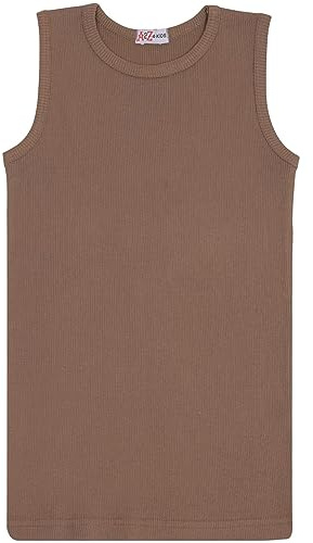 A2Z 4 Kids Girls Ribbed Vest Top 100% Cotton Stylish Top Summer Fashion Tank Tops T Shirts New Age 2-13 Years