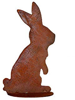 Saremo Osterdekoration Rost Edelrost Metall Osterdeko Osterhase Dekoration Deko Hase Deko-Idee Rostdeko Gartendeko Deko-Idee Dekohase Dekotier Geschenk-Idee Ostergeschenk Geschenk