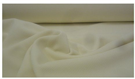 Fabrics-City WOLLWEIß OTTOMAN JERSEY RIPPENJERSEY STOFF STOFFE, 3495