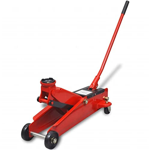 vidaXL Wagenheber Hydraulisch 3 T Rot Rangierwagenheber Werkstatt PKW Auto KFZ