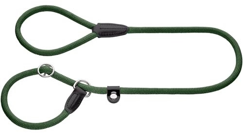 HUNTER FREESTYLE Retriever-Leine, mit integrierter Halsung, witterungsbeständig, 0,8 x 170 cm, oliv