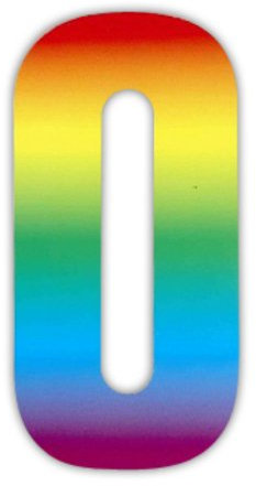 Wheelie bin numbers Rainbow 0
