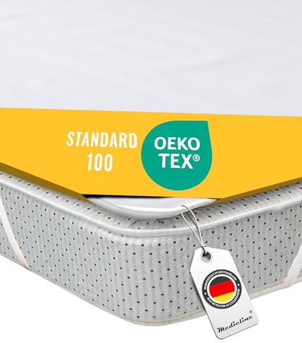 Medicline Matratzenschoner 90 x 190 cm wasserdicht & waschbar - Inkontinenz Bettunterlage aus Molton - Matratzenauflage für Matratzenschutz