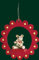 Rudolphs Schatzkiste Christbaumschmuck Blüte mit Teddy rot Höhe= 8,5cm NEU Weihnachten Baumschmuck Holzschmuck Holz Seiffen Erzgebirge Strauchbehang Dekoration