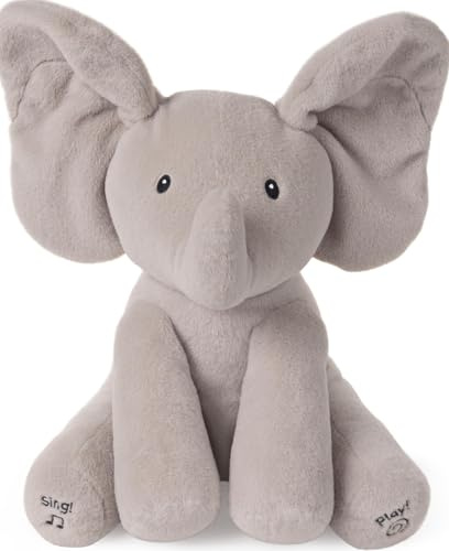 GUND Baby Animated Flappy the Elephant Plush, Singing Stuffed Animal Baby Toy for Ages 0 and Up, Gray, 12