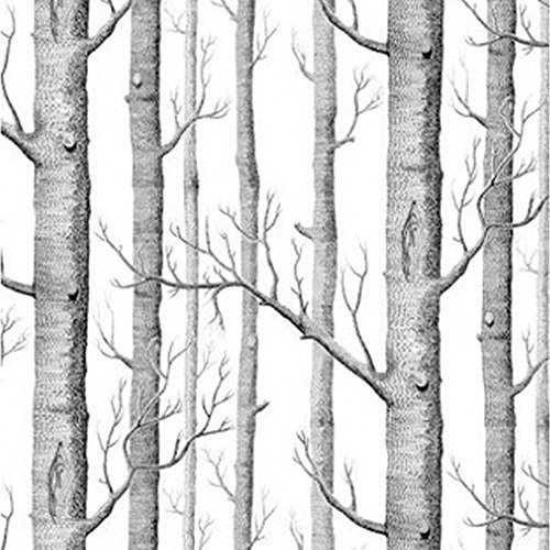 Papier peint en PVC noir et blanc à grain d'arbre pour chambre à coucher, salle d'étude, magasin, papier peint anti-pollution, antibactérien, non autocollant, 0,53 x 10 m