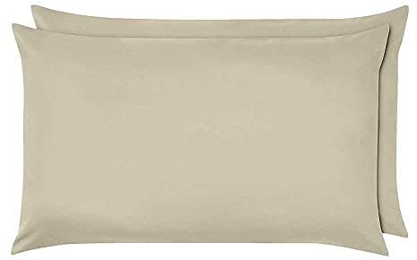 I SOGNI Coppia FEDERE in Flanella di Puro Cotone 52X82 (Beige)
