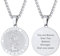 PROSTEEL Heiliger Christophorus Kette Edelstahl personalisiert Runde Anhänger mit Saint Christopher Motiv Schutzpatron der Reisenden Medaille Amulett Modeschmuck für Männer Frauen