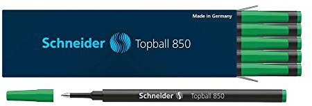 Schneider Tintenrollerminen Topball 850, 0,5mm, 10 Stück, Farbe:grün