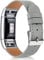Vancle Kompatibel für Fitbit Charge 2 Armband, Klassisch Echt Lederarmband Ersatzarmband für Fitbit Charge 2 (Grau)