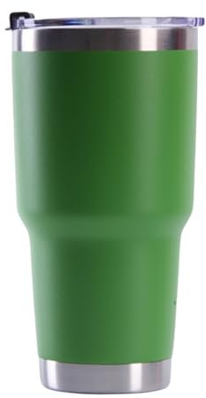 Gteller 30 oz Stainless Steel Tumbler, Double Wall Insulated Travel Mug with Lid (Green)