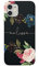 Tirita Personalised Phone Case for iPhone 12 Pro Max – Hard Case or Cover With Custom Name or Initials – Cute Personalised Gift for Women or Girls [19. Black Floral English Roses]