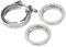 Kit morsetto V-Band, morsetto a V in acciaio inossidabile Morsetto per tubo di scarico durevole con flangia per tubo di scarico automatico(2.5inch-63mm)
