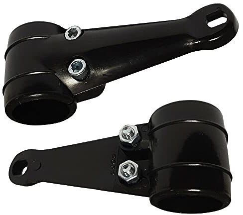 cyclingolors 2x Lampenhalter Scheinwerfer Halter Halterung Schwarz Moped Mofa Roller Motorrad 26-32mm x 125mm