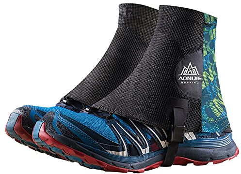 SANIQUEEN.G Damen und Herren Reflektierende Gamaschen UV-Schutz Trail Low Gaiters for Running Hiking (Grün)