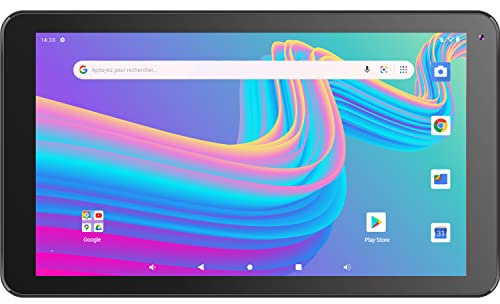 Logicom Tablet 129 Multimedia Erwachsene 10,1 Zoll Kamera AV 0,3 MP/AR 2MP Video Player Videoanrufe WiFi Bluetooth Micro USB Android 11 Speicher 16 GB Akku 5000 mAh Schwarz