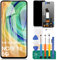 Für Xiaomi Redmi Note 10 5G LCD Bildschirm Für Xiaomi Poco m3 Pro 5G Bildschirm Ersatz Für Xiaomi Redmi Note 10T 5G LCD Display Touch Digitizer (Schwarz)