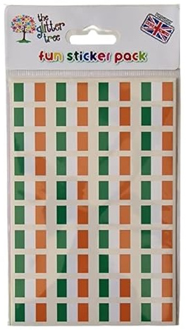 Ireland National Flag Stickers - Pack of 80 - Size 20 x 12mm - Gloss Vinyl Material - Waterproof & Weather Resistant