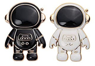 ARFUKA 2 Stück Fingerhalterung Handy Fingerhalter Universal Handy-Griffe Astronautenform Klebriger Fingergriff Handyhalter Zusammenklappbarer Griff und Ständer für Smartphone