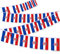 30 Stück Kroatien-Flaggen-Schnur, 90 m, kroatische Wimpelkette, Dekoration Banner für den Innen- und Außenbereich, Terrasse, Hof, Dekoration
