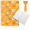 Lusofie Stickeralbum Leer 32 Blatt Wiederverwendbares Aufkleber Buch Blanko Stickerbuch Sammelalbum mit Kunststoff Rakel A5 Stickerpapier Orange Aufkleberaufbewahrungsbuch