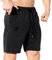 BROKIG Sporthose Herren Kurz Slim Fit Kurze Hosen Fitness Laufshorts Gym Shorts mit Taschen(Schwarz,XL)