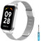 BDIG Cinturino Compatibile con Xiaomi Redmi Smart Band 2 & Xiaomi Band 8 Active, Cinturini Metallo in Acciaio Inossidabile Braccialetto di Ricambio per Redmi Band 2