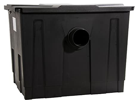 AquaForte MBF-550 Mehrkammerfilter, Größe 69*52*40 cm, Max. Teichkapazität 24 m³ ohne Fische, Max. Durchfluss 12 m³/h, Einfach zu installieren und zu reinigen, Geeignet für verschiedene Filtermedien
