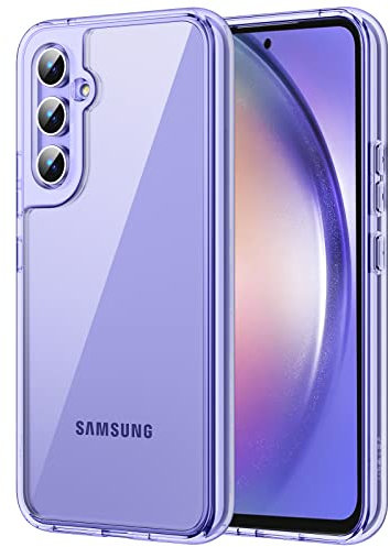 JETech Cover per Samsung Galaxy A54 5G 6,4 Pollici, Anti Ingiallimento Protezione Custodia con Antiurto, Anti-Graffio e Retro Rigida in PC (Lilla)