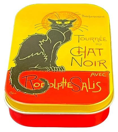 Pillendose, Bonbondose FridolinEdition - Metall - Chat Noir - Maße: 10 × 2 × 6,2 cm