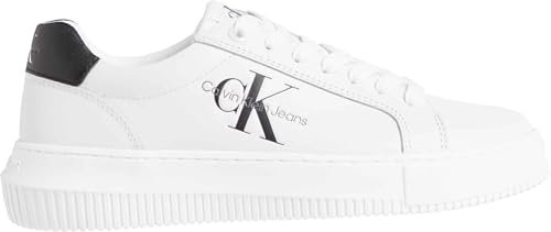 Calvin Klein Damen Cupsole Sneaker Chunky Schuhe, Weiß (Bright White/Black), 37