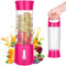 Rainpal Tragbarer Mixer Mini Standmixer, USB Wiederaufladbarer Blender mit Becherdeckel, 6 Klingen, Kabelloser Persönlicher Mixer, BPA-Freier Smoothie Maker für Draußen Sport (500ml/17oz-Rot)