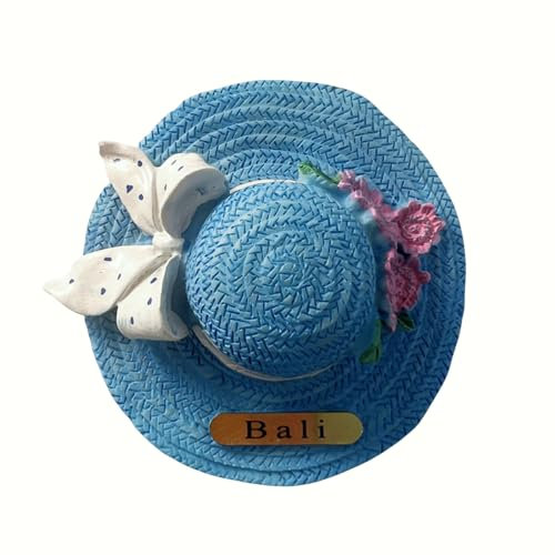 3D-Sonnenhut-Stil Bali Indonesien Kühlschrankmagnet Reise Souvenir Kühlschrank Dekoration Magnetischer Aufkleber Handbemalt Handwerk