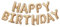 Karamell Happy Birthday Ballon Banner 16 Zoll Mylar Folie Buchstaben für Jungen Mädchen alles Gute zum Geburtstag Party Dekorationen Zubehör