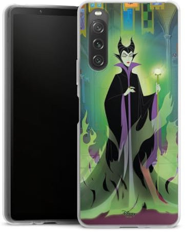 Silikon Hülle kompatibel mit Sony Xperia 10 V Case transparent Handyhülle Maleficent Dornröschen Disney