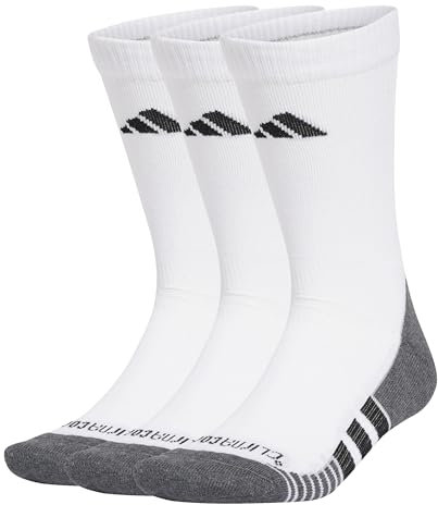 adidas Unisex PERFORMANCE CLIMACOOL CUSHIONED CREW 3P, White/Black, 4.5-6