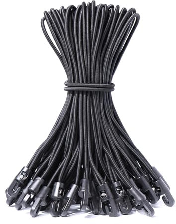 JunGG Spanngummi mit Haken 12 Stück, Expander mit Haken 25 cm, Planenspanner Gummispanner mit Haken für Planenbefestigung Zelt Camping