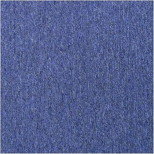 20 x Carpet Tiles 5 SQM Heavy for Bedroom Living Room Office Premium Flooring Rugs Floor Tile Hardwearing Anti-Slip Floor Covering, Bitumen Backed 2024 New (Blue)