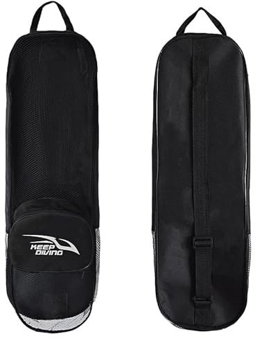 Solinder Taucherflossen Tasche Tragbare Tauchflossentasche PVC-Flossenschutztasche mit Schultergurt zum Gerätetauchen