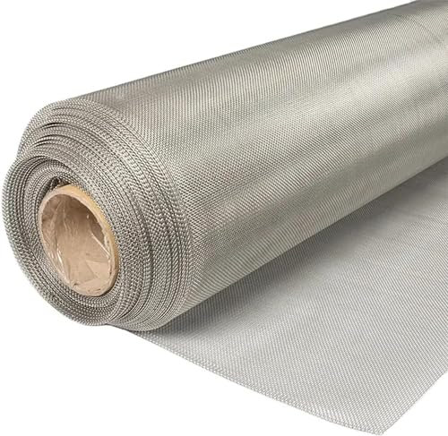 HGOuhK Maille D'écran de Fenêtre Rouleau de moustiquaire de fenêtre, Treillis métallique en Acier Inoxydable 304, Rouleau de moustiquaire réglable Contre Les Insectes(30mesh,1.5x1m)