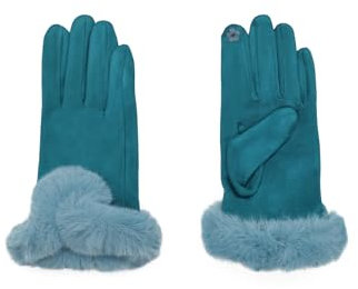 QUEEN HELENA G03 G03 Winterhandschuhe, warm, aus weichem Wildleder, elegant, für Damen, Ottanium, Einheitsgröße