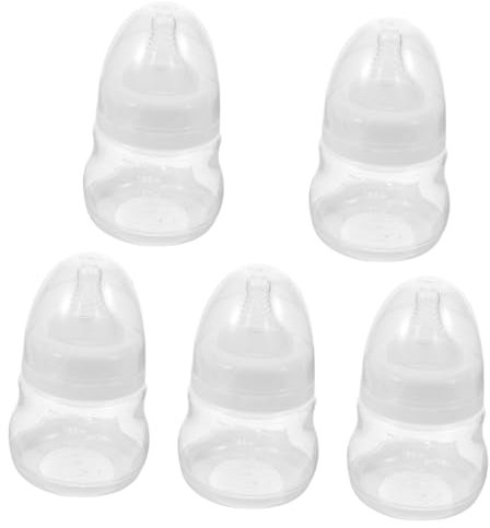 5 Piezas Biberón Sacaleches Contenedor De Almacenamiento De Leche Botella De Leche Botella De Almacenamiento De Leche Botella De Cuello Ancho Páginas BESTonZON