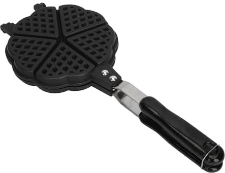 Akozon Portable Non-Stick Waffle Maker for Home - Heart-Shaped Waffle Iron, Easy to, for Family Breakfasts