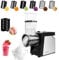 RISESOL 7 in 1 Affetta Verdure Elettrico Tritaghiaccio Grattugia per Formaggio Carote Acciaio Inox con 7 Lame 250W Tagliaverdure Professionale da Cucina Multifunzionale 220V Spina UE