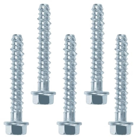 20 PcsConcrete Screws, M8 x 60mm Concrete Bolts, Masonry Screws for Brick Wall, Flange Hexagonal Head Heavy Duty Concrete Anchor Bolts Set for Masonry Wood Stone Marble Brick Screwsset