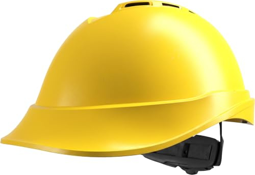 MSA V-Gard 200 Bauhelm - Schutzhelm mit Belüftung für Baustelle & Industrie - bequemer Helm nach DIN EN 397 für die Arbeit