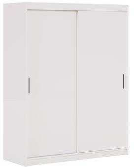 Margaret Hadas24 Kleiderschrank IGA, Organizer, Mehrzweckschrank, Schwebetürenschrank, Garderobenschrank, Kleiderstange, Kleiderständer, Schrank, Schwebetürenschrank (weiß, 120 cm)
