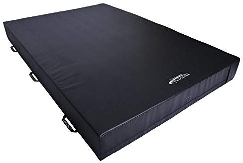Grevinga Weichbodenmatte RG 23/25 kg/m³ nach DIN EN 12503-1 Typ 8 | Fallschutz | Turnmatte | Weichboden (300 x 200 x 30 cm, Schwarz)